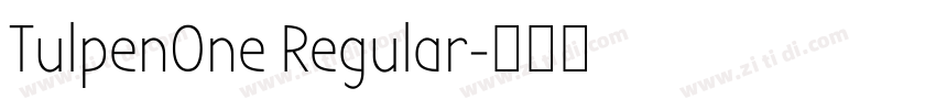 TulpenOne Regular字体转换